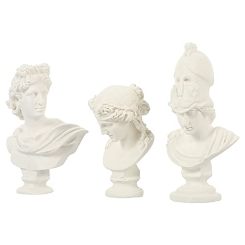 Didiseaon 3piezas Figuras Miniatura De Busto para Decoración De Mesa Bustos Mini Clásicos De Adorno De Casa para Adorno De Mesa