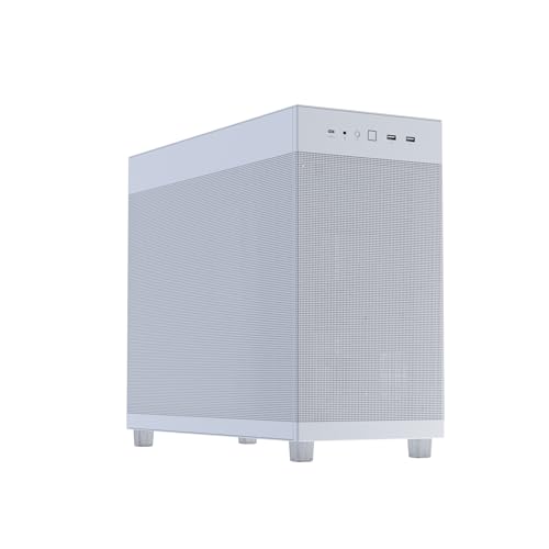 Image of ASUS Prime AP303 White Edition ATX PC Case, Mesh Panel Design, Pre-Installed Fan, GPU Support up to 360mm, 360mm Radiator Support, 180mm ATX PSU, 20Gbps USB Type-C, 2 Year Warranty