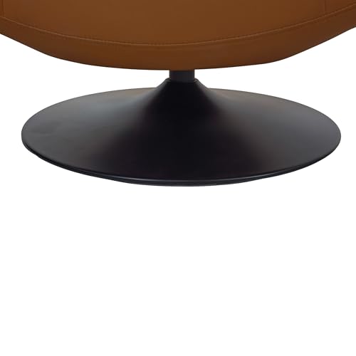 Image of The Attic Chiron Lounge Chair,Comfy Chair for Living Room, Relaxing Chair for Bedroom, 360 Chair, Saddle Tan