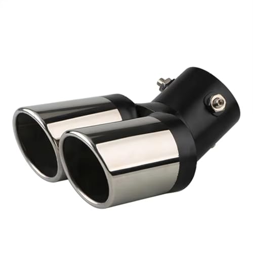 Tuyau d'échappement double en acier inoxydable durable pour look sportif