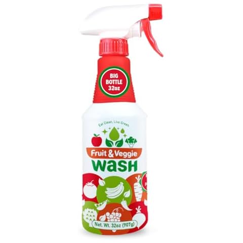 Dr. Robaina Fruit & Veggie Wash | Premium Fruit and Vegetable Cleaner | Total 32 fl oz | Removes Waxes, Pesticides, and Soil | Organic Vegetable Wash for Fresh Produce Care Cover