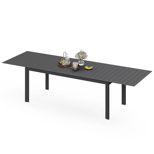 RoyalCraft 122" Expandable Aluminum Patio Outdoor Dining Table