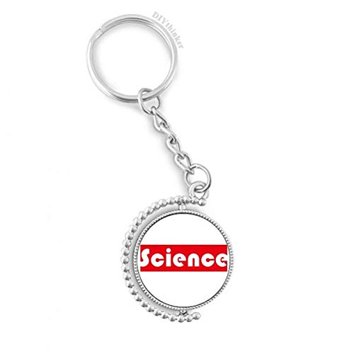DIYthinker Cours et Les Grands enjeux scientifiques Rouge Rotatif Porte-clé Anneau keyholder 1,2 Pouce x 3,5 Pouces Multicolore