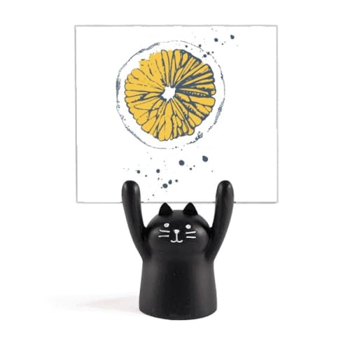 Support de mémo chat noir petit cadeau de bureau mignon