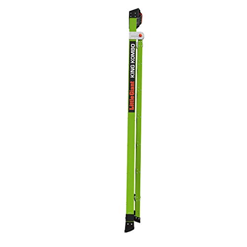 Little Giant Ladders, King Kombo, Industrial, 8 Ft. A Frame, 14 Ft. Extension, Ground Cue, V-bar, Fiberglass, Type 1AA, 375 lbs weight rating, (13814-071)