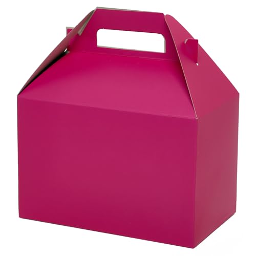 Paper Mart Food Boxes Hot Pink Gable Boxes 8 X 4-7/8 X 5-1/4 | Quantity: 100 Width 4 7/8