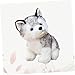 FUNNETOYU Peluche De Perro Husky Posición Sentada Muñeco De Peluche Adorable Juguete Suave para Compañía Nocturna y Decoración Casa o Oficina Imagen de FUNNETOYU Peluche De Perro Husky Posición Sentada Muñeco De Peluche Adorable Juguete Suave para Compañía Nocturna y Decoración Casa o Oficina