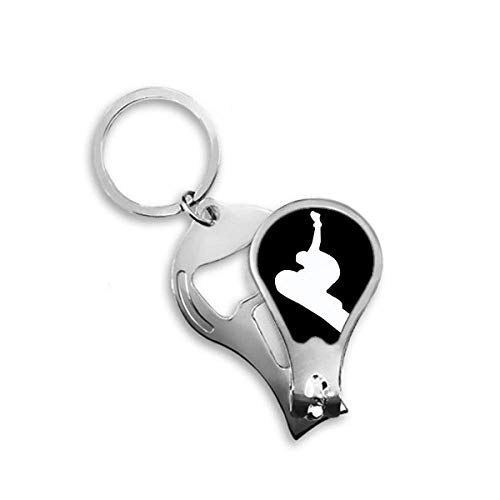 Coupe-ongles Planche à roulettes Sport Saut Noir Silhouette dans votre sac de sport