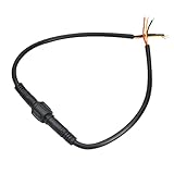 Heyiarbeit 1 Pair 3 Pin 0.3mm² Waterproof Male Female Connector Cable 40cm Length for LED Strip Lights Indoor 3D Plane 1PCS