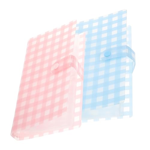 HAMPPLIES 2 Pièces Album de Rangement Autocollants Classeur Plastique pour Stickers Nail Art et Photos Design Minimaliste Élégant pour Collection et Présentation