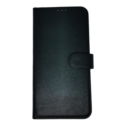 Flip Wallet Case Compatible with iPhone 14 15 Luxury PU Leather Black