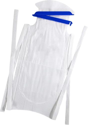 Image of Vakly Large Refillable Ice Bags 6.5 x 14, Reusable Ice Pack with Clamp Closure, Soft Outer Covering & Leak-Resistant Inner Layer for Hospital, Home & Sports Use 50 Pack