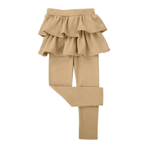 Girls Leggings Ruffle Skirt School Uniform Pants Relaxed Fit Cute Pants Kids Stretch Warm Preppy Leggings 3-14 Years3