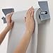MorningRo 60 Inch Paper Roll Holder Wrapping Paper Wall Mounted Roll Rack Holder Adjustable Reliable Kraft Scroll Dispenser for Vinyl, Kraft, or Other Rolled Materials (Silver)
