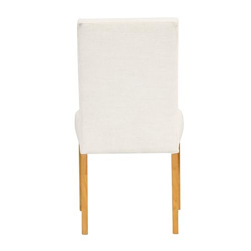 Image of HomePop Button Tufted Fabric Dining Chairs - Ivory Textured Woven (Set of 2)