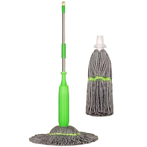 Xoeryoy Trapeadores para la Limpieza del Piso, 2 en 1 Microfibra de Secado con 1 Recarga Adicional y Cabeza de 18 Pulgadas, retorcimiento y Absorbente de Manos Libres para el hogar