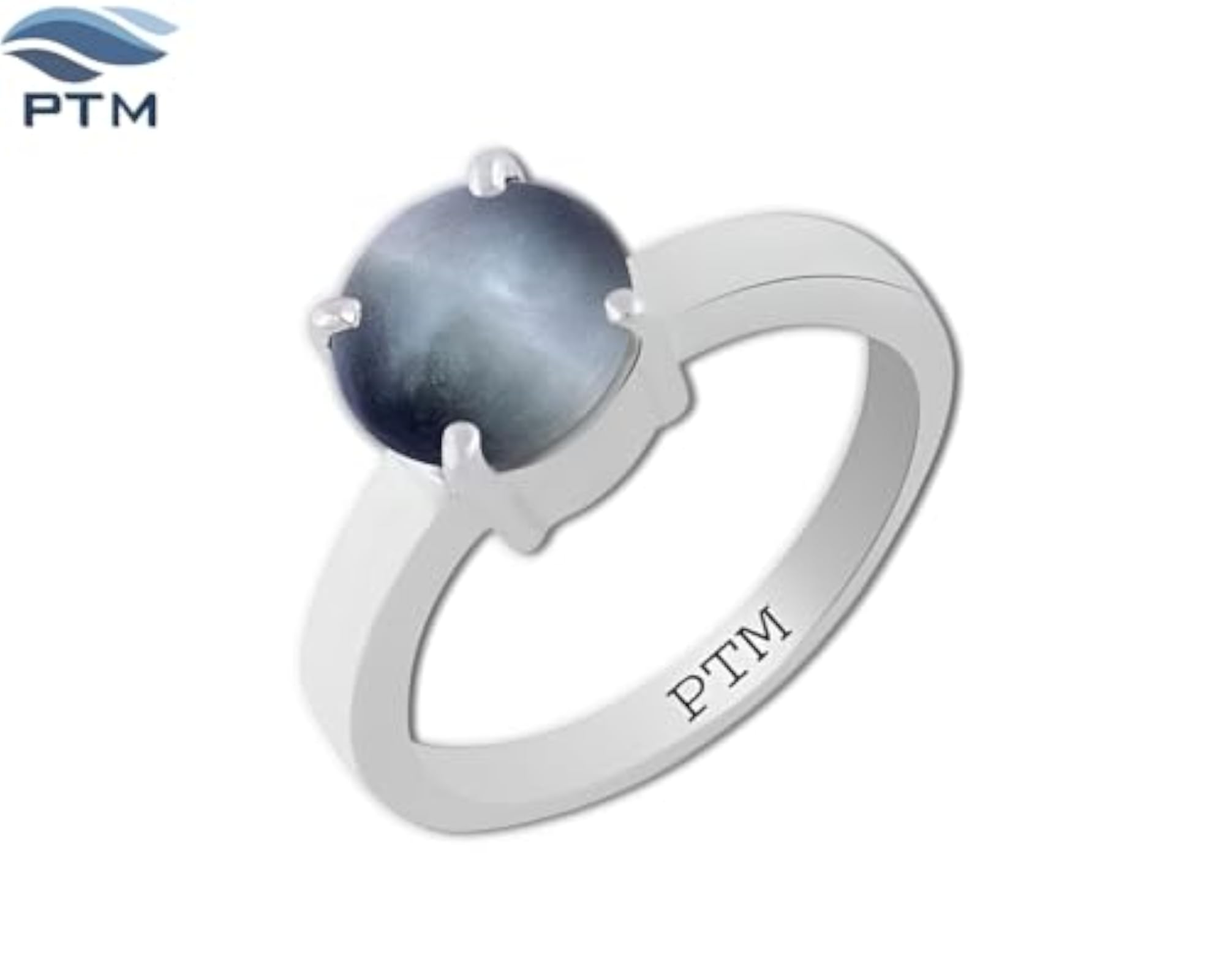 Unisex 925 Sterling Silver Cats Eye Astrological Ring