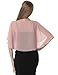 Chiffon Capelet Women's Soft capes Shawls and Wraps for Evening Dress Wedding Cape Cover Up (Blush)