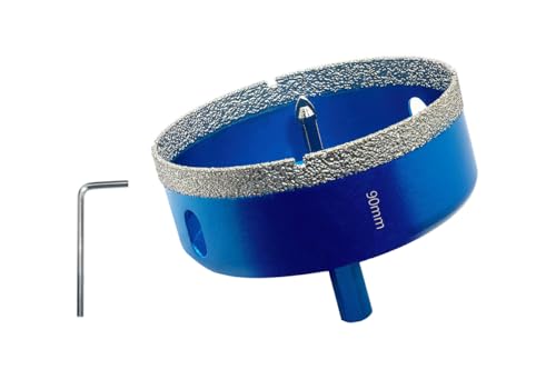 Teronbeta Scie Cloche Diamantée 90mm avec Foret Guidage de Centrage, Professionnelle...