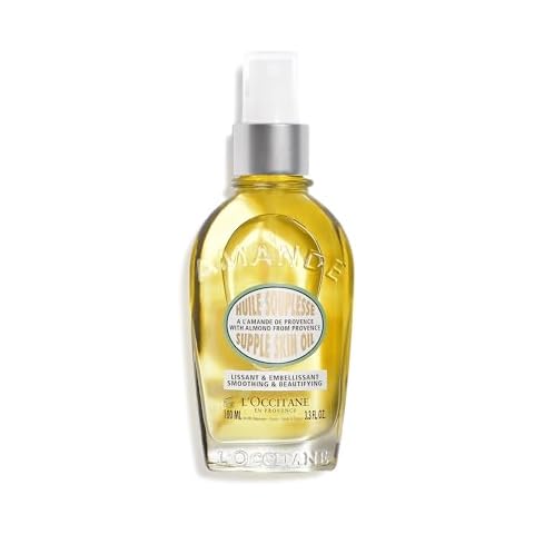 L'OCCITANE Almond Supple Skin Oil 3.3 Fl. Oz: Improve Appearance of Stretch Marks, Soften Skin, Velvety, Firmer-Looking Skin, Irresistible Aroma Cover