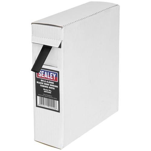 Sealey HST9508 Heat Shrink Tubing Black Ø9.5-4.8mm 8mtr