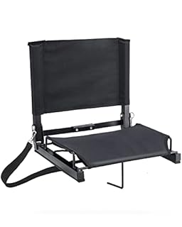 Ohuhu Stadium Seat, Portable Stadium Seats with Backs for Bleachers Folding Bleacher Seats with Backs with Shoulder Straps and Hook Bleacher Seat for Baseball Soccer Games Sports Events Outdoor Bench