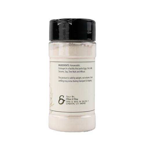 Olive & Vine Horseradish Root Powder, Spicy Kick, For Sauces & Marinades, Rich Tradition, Authentic Taste, For Global Recipes (1.92 Ounce)