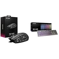 EVGA X15 MMO Gaming Mouse + EVGA Z12 RGB Gaming Keyboard