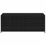Generico Baule da Giardino Nero 150x50x60 cm in Polyrattan,Mobili,Mobili da Giardino,Cassapanche da Esterno,Nero,14 kg,43134