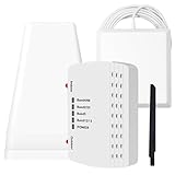 Cell Phone Booster for Home, Up to 6000 Sq.Ft,Cell Phone Signal Booster with 2 Indoor Antennas for Band 66/2/4/5/12/17/13/25,Boost 4G 5G LTE Data for All U.S. Carriers