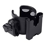 Handyhalter Design：Der Getränkehalter ist mit einem Telefonhalter ausgestattet, der für die meisten Telefone geeignet ist. Sie können gleichzeitig Trinkflaschen und Mobiltelefone laden. Wenn Sie also einen Kinderwagen schieben oder auf einem Laufband laufen, können Sie sofort neue Nachrichten und eingehende Anrufe sehen.