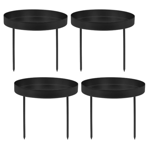 Sprinlot 4 Stück Kerzenhalter Adventskranz, 8.5 cm Kerzenständer Schwarz,...