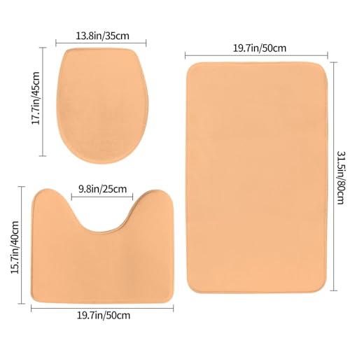 Housse pour abattant de toilettes et tapis de bain lavable en forme de U