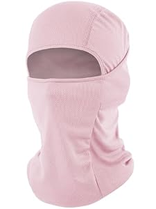 fuinloth Balaclava Sturmhaube Skimaske Motorrad Sommer Unisex Hellrosa