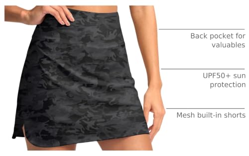 Image of SANTINY Women's Golf Skirts Skorts High Waisted Tennis Skirt Athletic Workout Casual Skorts for Woman with Short Pockets