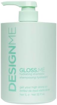 Design.Me GLOSS.ME Hydrating Shampoo | Hemp & Argan Oil Shampoo Adds Softness & Shine | Straight, Wavy, or Curly Hair Shampoo | Sulfate-Free & Color-Safe Moisturizing Shampoo for Dry Hair, 32 Fl Oz