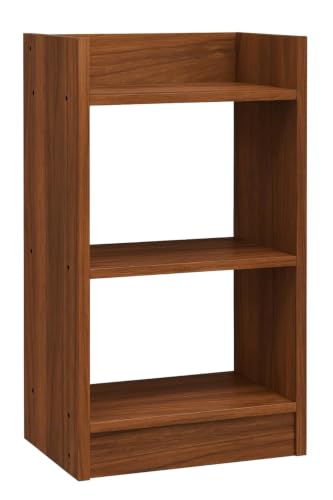 Image of Dime Store Wooden Book Case with 3-Tier Open Storage Shelves | Multipurpose Bookshelf for Living Room, Bedroom, Office, Study Room, Display Rack & Home Organizer