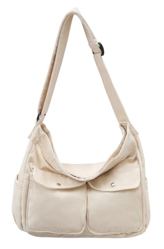 Image of Messenger Bag Hobo Crossbody Bags for Women Canvas Bag Crossbody Tote Bag Shoulder Bag