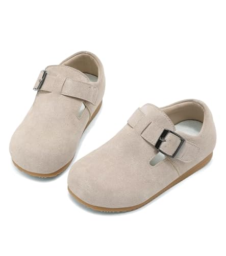 Image of Toddler Suede Shoes Genuine Leather Boys and Girls Casual Sneakers Spring Fall Flats