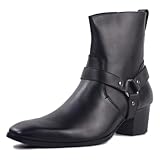 [OSSTONE] ブーツ メンズ US サイズ: Men 10(M) US 44EU カラー: ベルト付きブラックOZ-JY002-black-belt-10