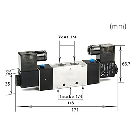Électrovanne pneumatique 220V distributeur air 5/2 voies 1/4 - 7
