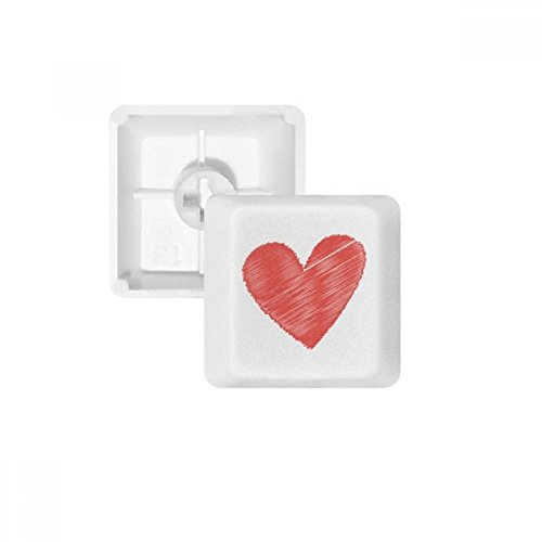 Teclas de teclado mecánico PBT corazón rojo San Valentín regalo original OEM blanco sin marcar