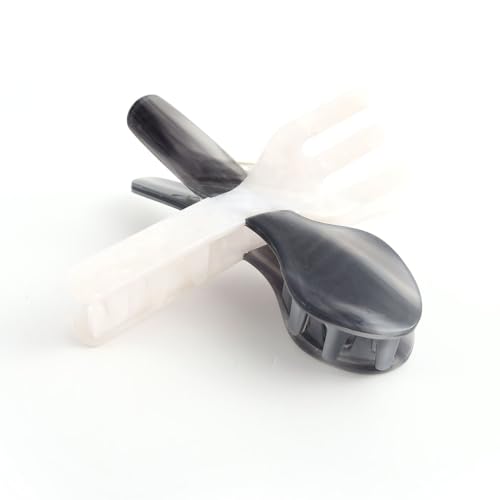 Knife and Fork Acetate Hair Claw, Personalized Hair Clip for Women Gift, Black and Translucent