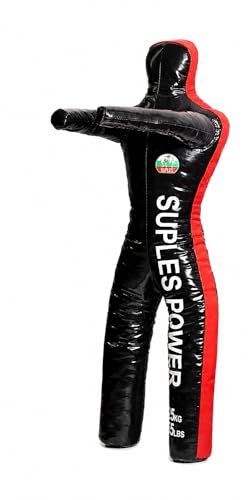 Suples Wrestling Dummy with Legs - Black Vinyl - (Small - 55 lbs) Freestyle Judo MMA Jujitsu Grappling Wrestling Boxing Fighting Throwing Dummy UFC
