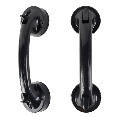 Kytpyi Poignée Ventouse, Barre D'appui Douche, 2 Pièces Barre de Douche Ventouse Amovible Réutilisable, Plastique Poignée Baie Vitrée, Armoire, Porte Vitrée, Salle...