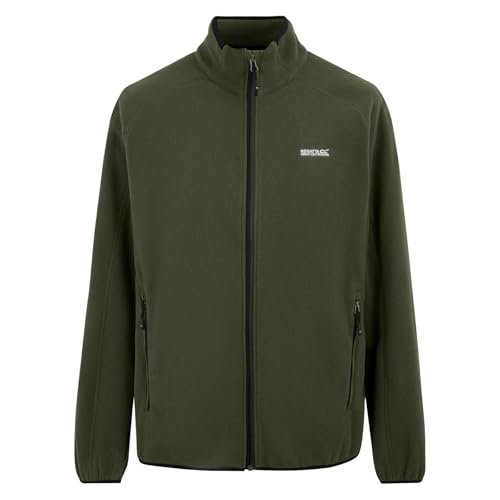 Regatta Mens Hadfield Full Zip Fleece Plush Stretch Warm Winter Layer Top