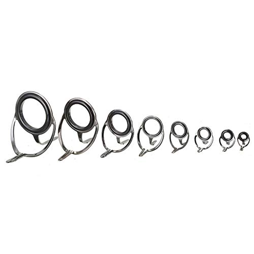 Txyfyp Guía Anillo 8pzs Line Anillas Caña de Pescar Kit Reparación Duradero Acero Inoxidable Pescado Balsa Renovation Portátil