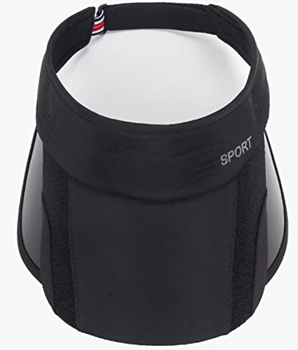 Sun Visor Hat For Women And Men - Retractable Brim Sport Hat, Summer Golf Tennis Running Beach Hat With Ponytail Hole Black #TOP4