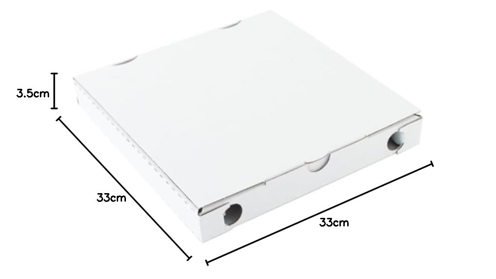 GENERICO ARTEPACK BOX PIZZA 33X33 H3.5 X100SZTUK BIAŁY BEZ DRUKUJĄ