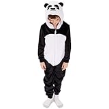 COSUSKET Kids Snug Fit Flannel Panda Costume Animal Onesie Pajamas for Boys and Girls